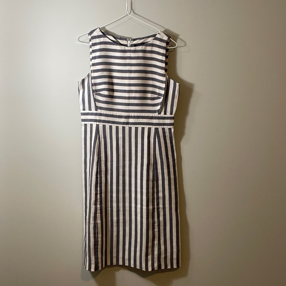 Ann Taylor Linen Seersucker Dress